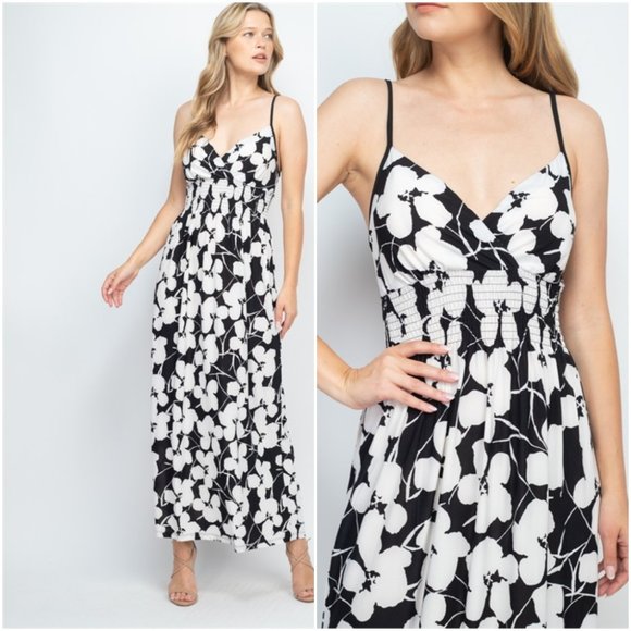 Trend Setter Diva Boutique Dresses & Skirts - #29 Black & White Floral Maxi Dress